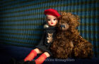 Katie and Brewster on SteamTrain<br />(Vintage Sindy Doll)