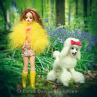 Clara &amp; Claudine (Vintage Sindy Doll, and Felted Friend)